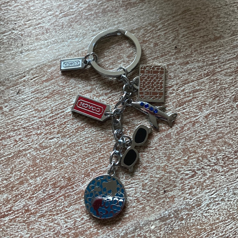 Coach Travel Theme Key Chain